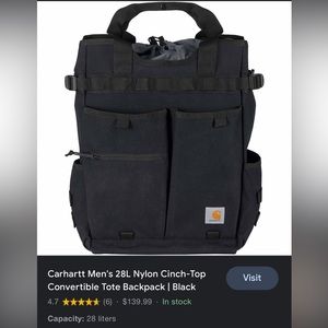 Carhartt convertible tote backpack